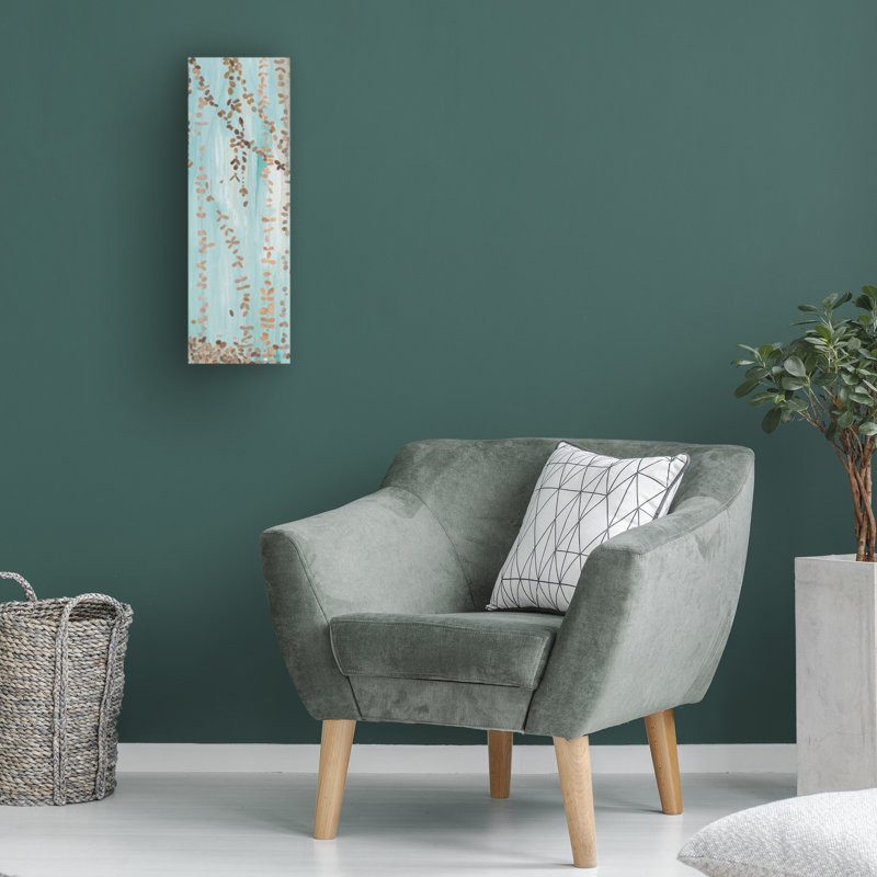 Œuvre sur toile bleue bolologia bolche III, H 32 po x l 10 po