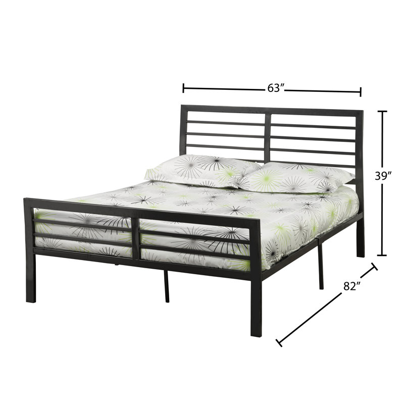 Lit plateforme Kaius, Gris anthracite, Grand