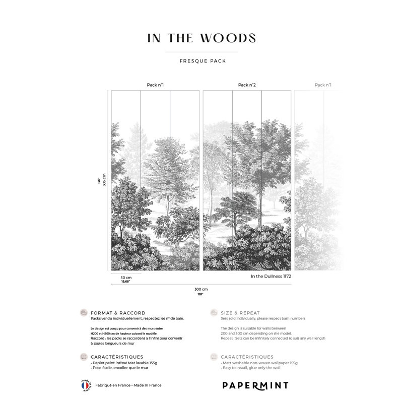 Dans les bois - Pack 1 et 2 en gris