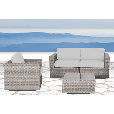 Albulena Fully Assembled 3 - Person Seating Group With Cushions