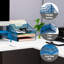 Organisateur de dossiers en maille métallique Mind Reader, plateau de papier à 3 niveaux avec 5 compartiments, trieur de courrier de bureau, turquoise-289195868