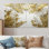 Golden Cream Palms ReunionI - Art mural crème - Toile d'art murale traditionnelle