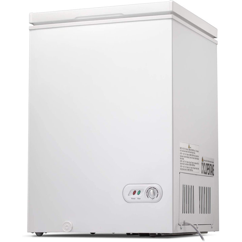3.5 Cubic Feet Chest Freezer with Adjustable Temperature Controls, White