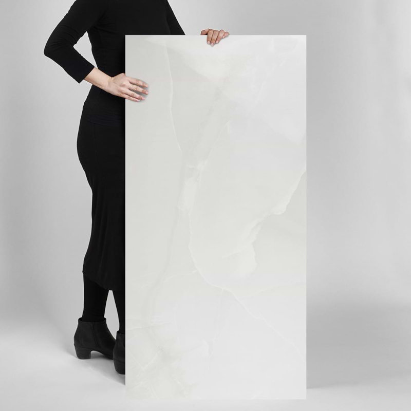 Dreamstone 24X48 Polished Porcelain Tile, Aztec Onyx Bianco Polished