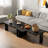 Modern Rectangle Coffee Table Set With Modular L-shape Design-1553082770