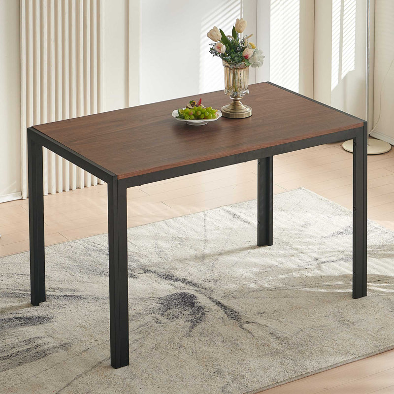 27.55 " Rectangular with Steel Base Dining Table