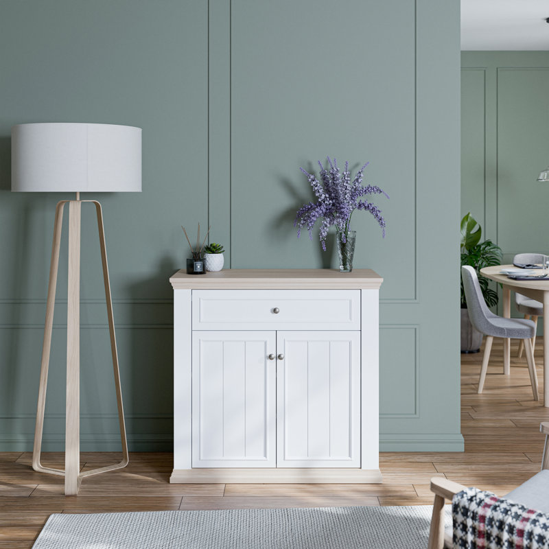 Pontypool 98.9cm Sideboard, White/Oak