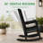 Pakkdiarie Outdoor All-weather HDPE Adirondack Rocker Chairs with Comfort High Backrest (Set of 2)-342278619