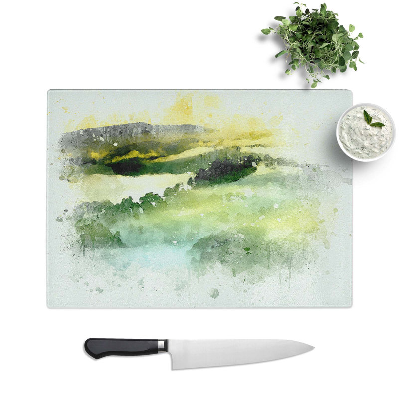 Glass Mist Over Da Lat in Vietnam in Abstract Chopping Board, 28.5 cm W x 20 cm L