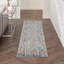 Tapis fuchsia / bleu à motif abstrait Harrower-2103125846