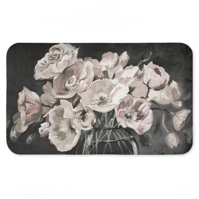 Flowers In Clear Vase Printed Anti-Fatigue Floor Mat, design by Patricia Pinto, 30"x18"