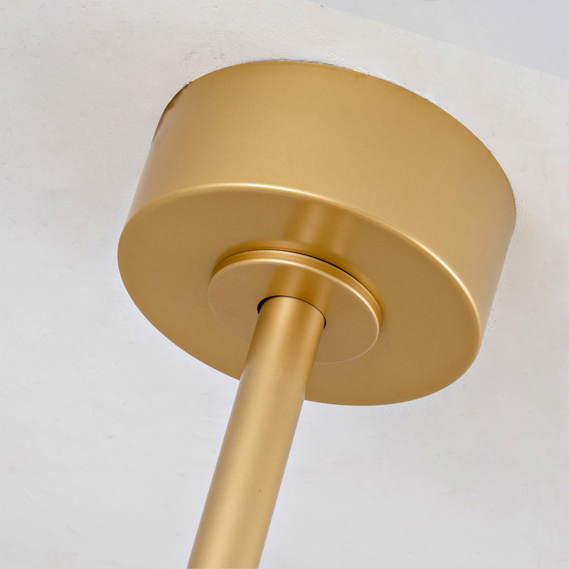 Hot Sales Indoor Ceiling Fan With Dimmable Led Light 3 Solid Wood Blades Remote Control Reversible Dc Motor, Gold, 52" Wide