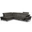 Genuine Leather Reclining Corner Sofa with Adjustable Headrests and Adjustable Armrest and Storage-25563076-25563103
