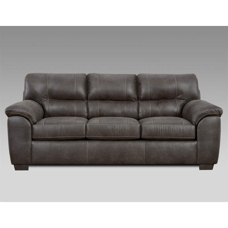 Contemporary 2-PCS Living Room Set, Fabric Pillow-Top Arm Sofa And Loveseat