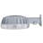 7-In. Grey Aluminum LED Outdoor Bright Security Flood Light, Dusk To Dawn, Selectable CCT, 5000 Lumens