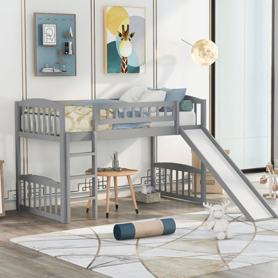 Keirya Loft Bed With Slide And Ladder