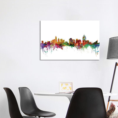 Cincinnati, Ohio Skyline by Michael Tompsett - Wrapped Canvas Gallery-Wrapped Canvas Giclée