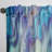 Marbled Colours in Shades of Turquoise and Purple - Abstract Modern Blackout Curtain Single Panel-287269989