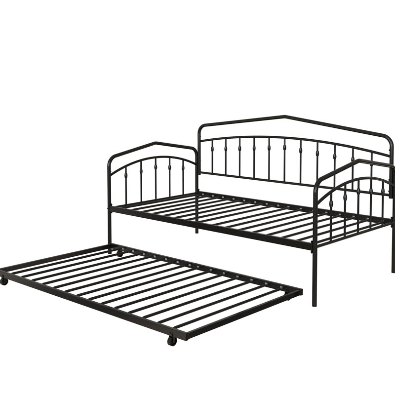 Black Twin Daybed With Trundle - Support, Bedroom Manifest Prestigious
