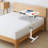 White Portable Adjustable Rolling Laptop Table Stand with Wheels