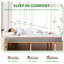Matelas en mousse viscoélastique Lovanna pour une nuit fraîche et un soulagement de la pression, sensation de fermeté moyenne-1026252401