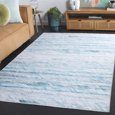 Tapis gris / turquoise Athiran 919