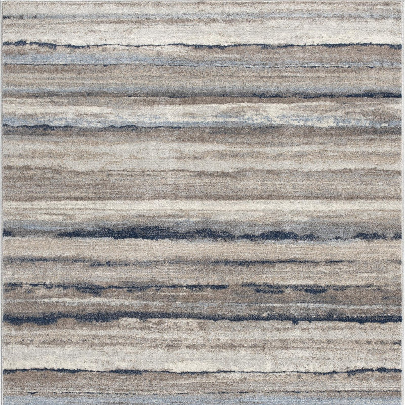 2’ X 3’ Blue Distressed Stripes Scatter Rug