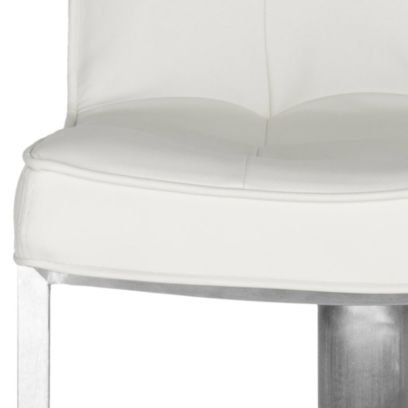 Tabouret de bar pivotant à hauteur réglable Barber, Blanc