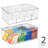 Stackable 8-Section Tea Storage Box - Tea Bag Organizers for Kitchen Cabinet, Countertop, or Pantry