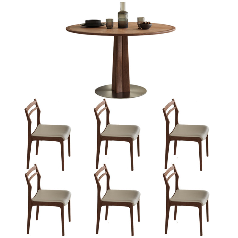 Table ronde et chaise pragmatiques, H 29,5 po x L 43,3 po x l 43,3 po