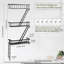 Étagère murale à 3 niveaux pour escalier de secours, échelle industrielle en métal pour bureau à domicile