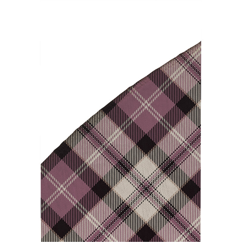 Anthony Plaid Non-Slip Outdoor Rug, Round 5'