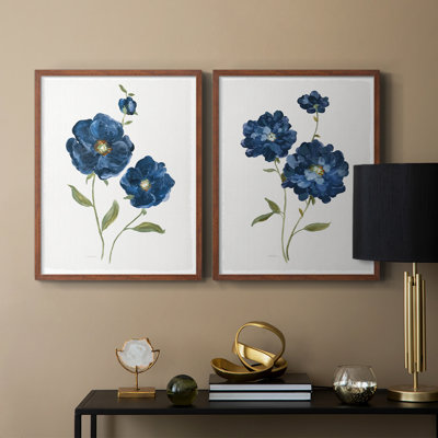 Blue Poppies-Premium Framed Print -Ready to Hang - No Nails Required - No Nails Required