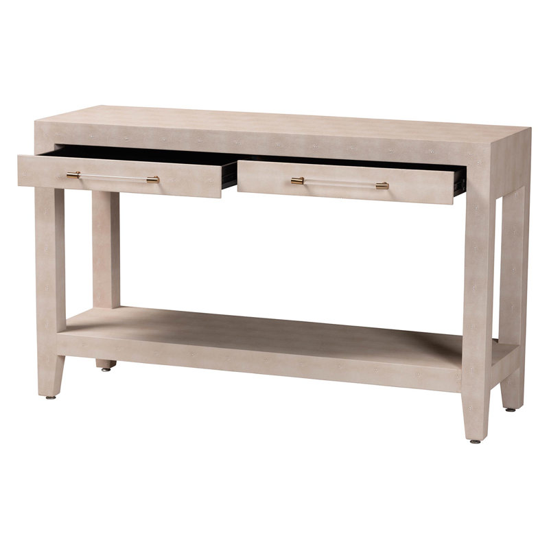 Console en faux chagrin Baxton Studio Nira