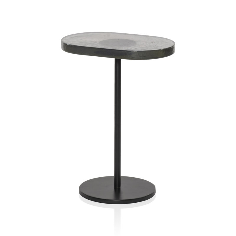 Vinia Glass Top End Table