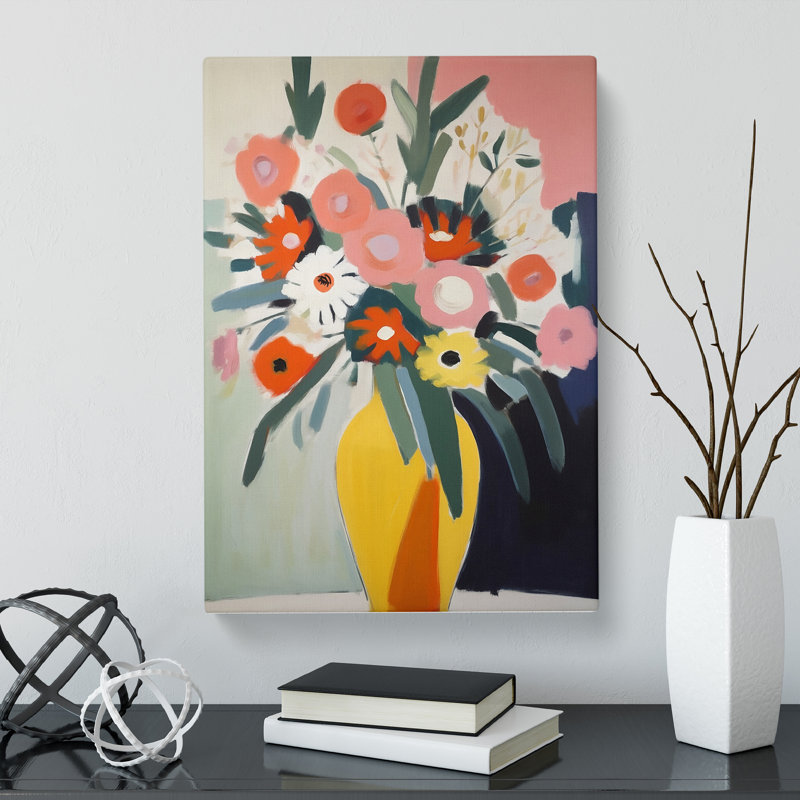 Clian Flowers Mid Century Vol.8 - Wrapped Canvas, 60cm H x 40cm W x 3cm D