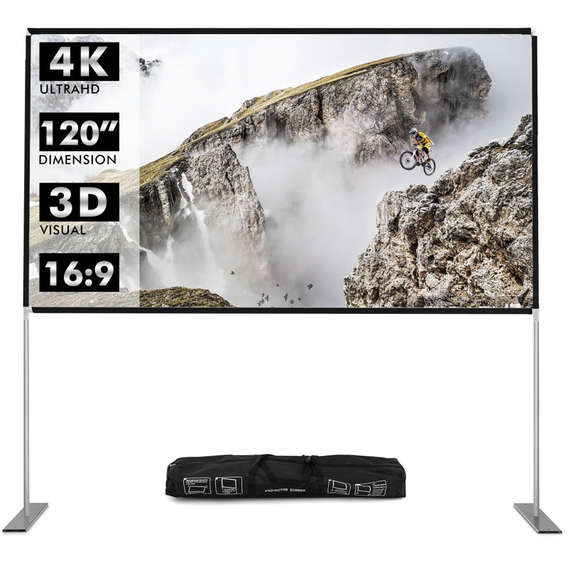 Inbox Zero Portable Projector Screen Projector Screen