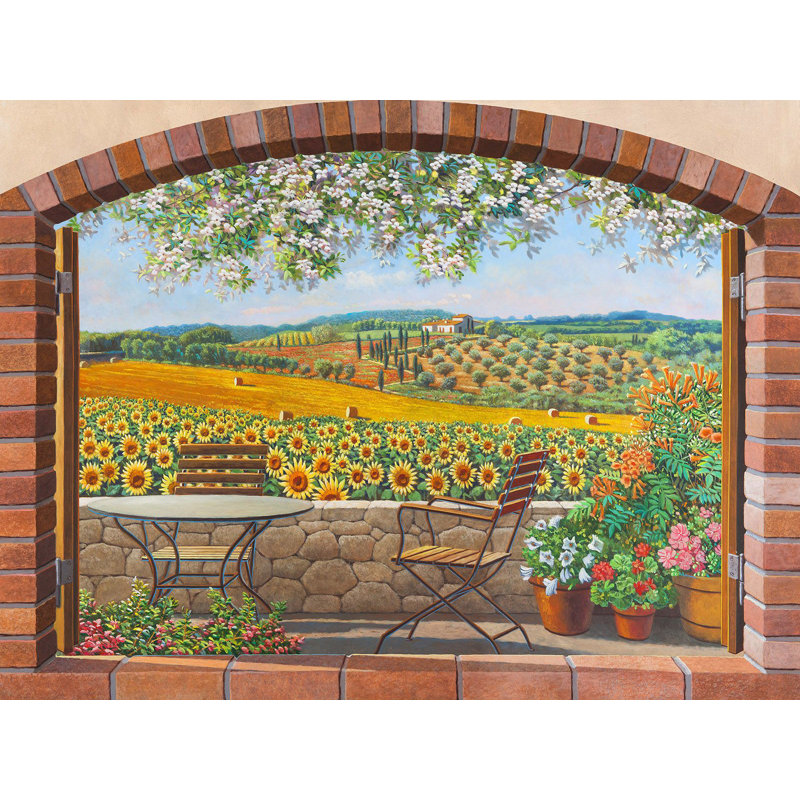 Window On The Countryside by Andrea Del Missier - Wrapped Canvas Painting, 70cm H x 100cm W x 4cm D