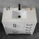 36" Rectangular Ceramic Undermount Bathroom Sink with Single Hole Faucet, Overflow