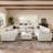 Velvet Oversized U-Shaped Modular Sectional Sofa 169.3'' Wide Livingroom Couch-1549071056