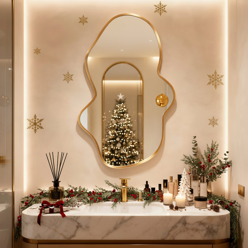 Miroir mural 43,3 po x 25,5 po, Doré, 43,3 po x 25,5 po