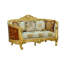 3 Piece Luxor Ii Sofa Set Black Gold Fabric-472706060