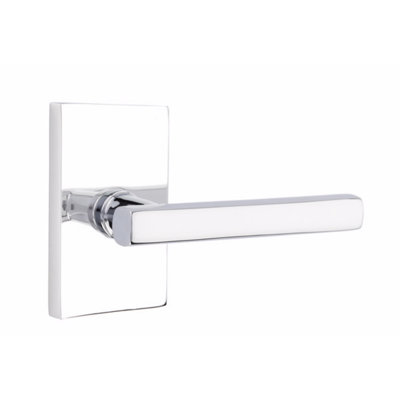 Emtek Modern Designer Brass Passage Leverset w/ Modern Rectangular Rosette & Freestone Lever (CF)