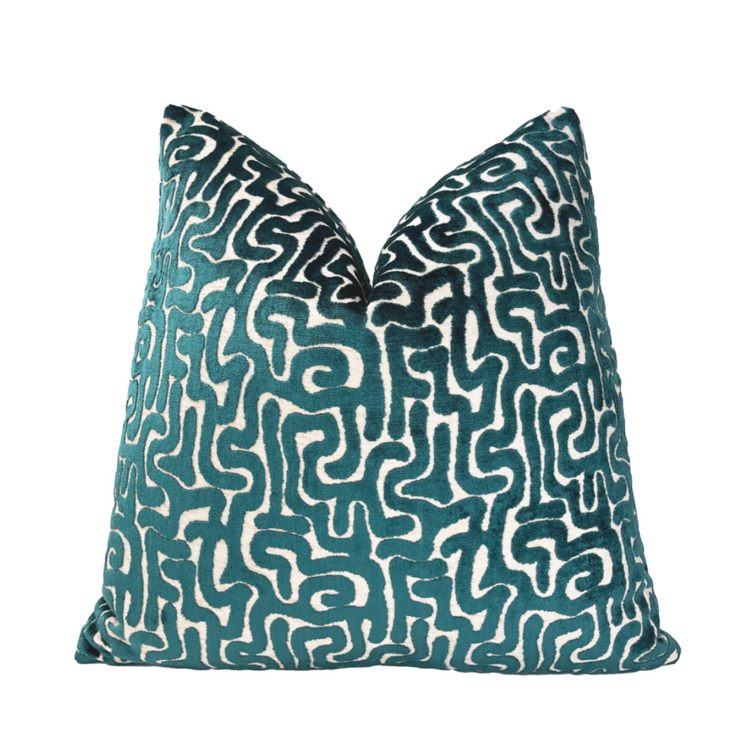 Velvet Maze Throw Pillow Cover Smithy Home Couture