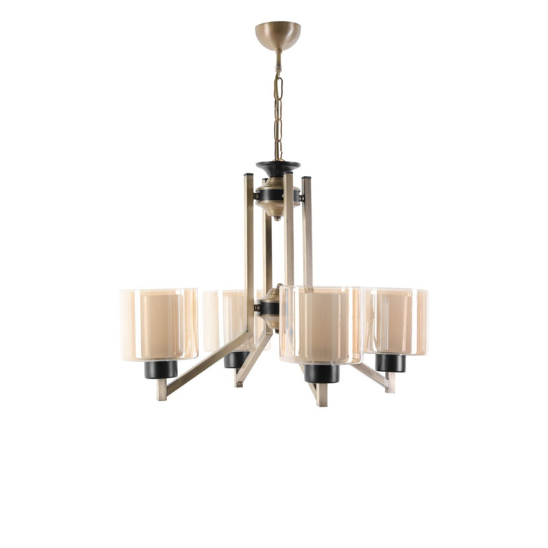 Lustre de style scandinave, 23,6 po de diamètre x 29,5 po de hauteur, réglable de 19,7 à 29,5 po | Fabrication 100% métal avec peinture séchée au four et revêtement en culot, douille E27 de 40 W maximum, finition cuivre élégante