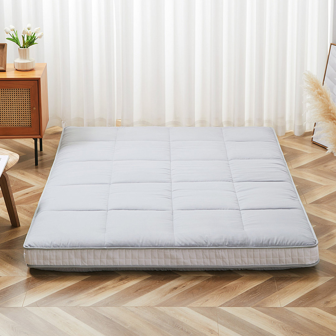 Foldable Floor Mattress, Guest Bed with Foam Filling, Space-Saving Sleeping Mat, Single/Double