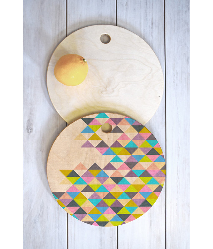 Deny Designs Bianca Green Birch Wood Cutting Board