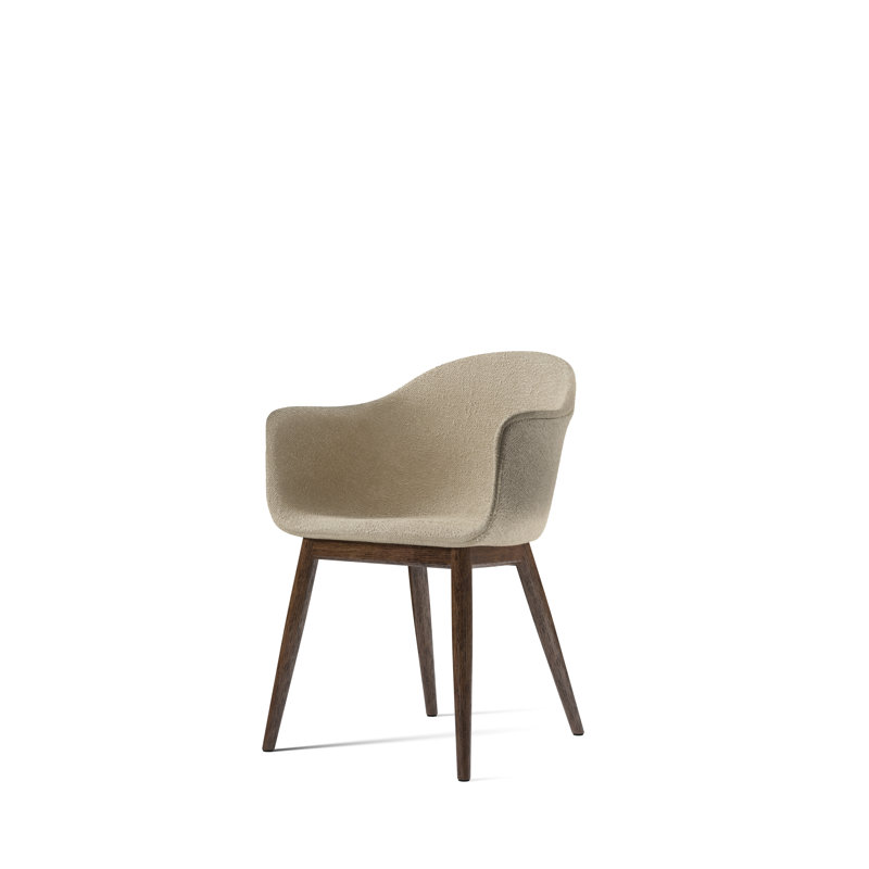Harbour Upholstered Arm Chair, Dark Stained Oak, Fiord 2 961 Wool