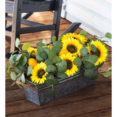 10.5'' Faux Plant in Metal Planter