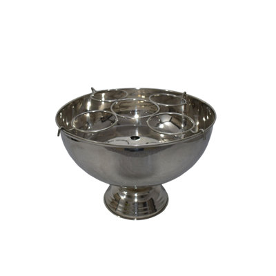 Dasheil Nickel Plated Champagne Bucket - 5 Bottle Freestanding Wine Cooler Hand-Finished Metallic Drinks Holder
